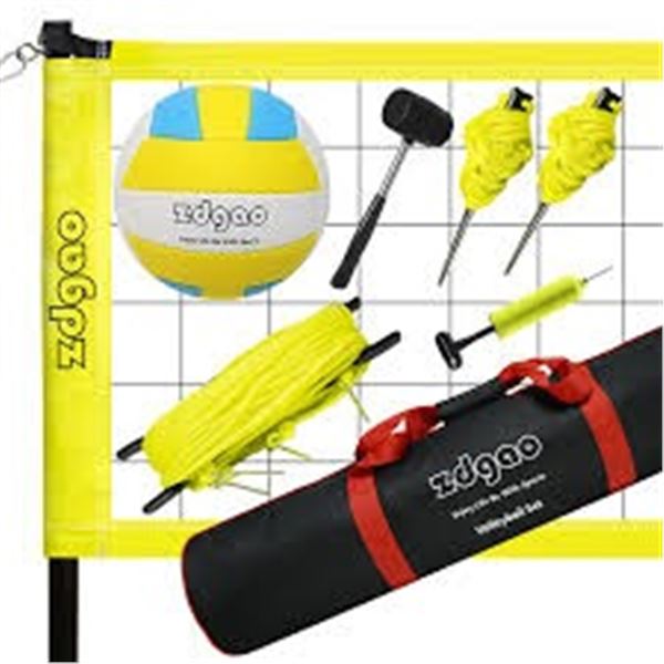 NEW OUTDOOR PORTABLE VOLLEYBALL NET SYSTEM