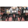 Image 1 : SET OF 4 NEW BLACK METAL CHAIRS
