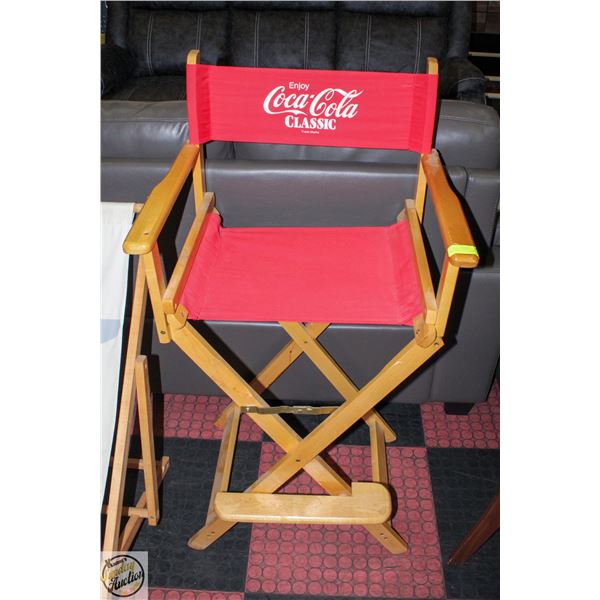 COLLECTABLE COCA-COLA DIRECTOR FOLDING CHAIR