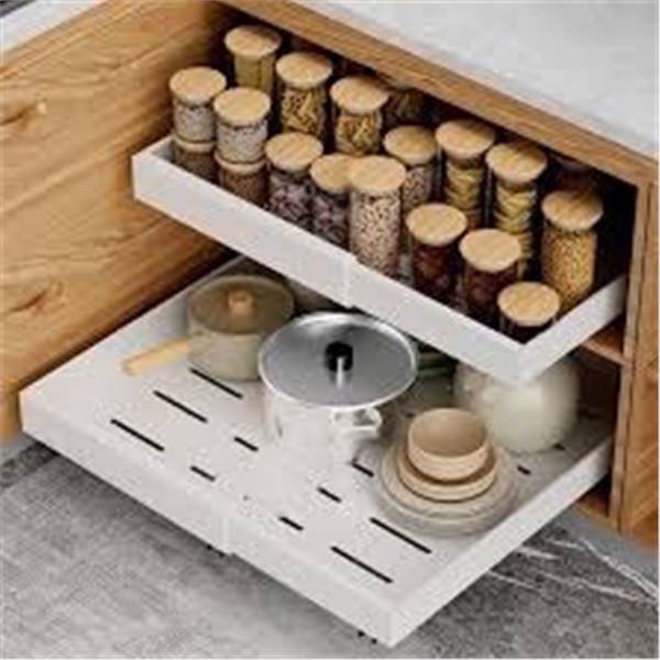 NEW REPACKED ALANSON 2PK PULL OUT CABINET ORGANIZE