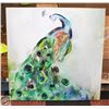 Image 1 : COLORFUL PEACOCK PRINT 39” X 39