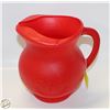 Image 1 : VINTAGE KOOLAID RED PLASTIC BEVERAGE PITCHER H-10"