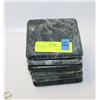 Image 1 : 6 SOLID GENUINE GREEN MARBLE COASTERS