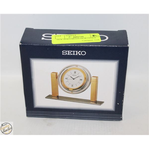SEIKO BRASS DESK CLOCK