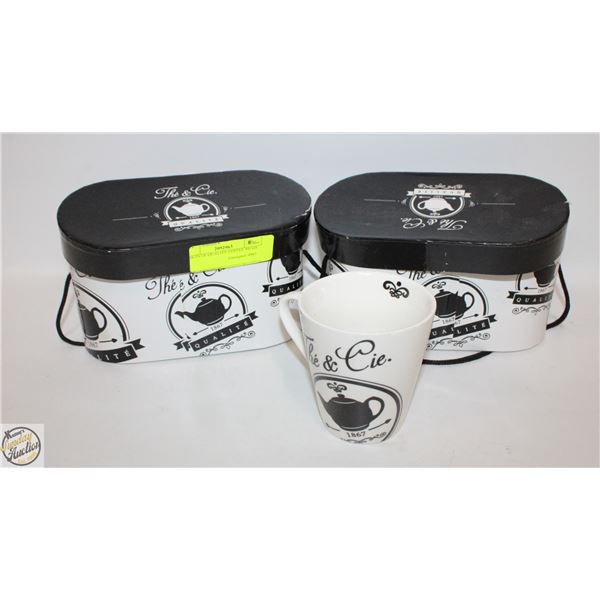 2 SETS OF COFFEE MUGS