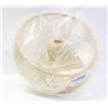 Image 1 : NEW WICKER LIGHT FIXTURE 16" DIAMETER