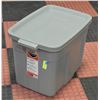 Image 1 : NEW RUBBERMAID 68 LITRE TUB & LID GREY