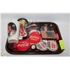 Image 1 : TRAY OF COLLECTOR COKE PINS AND MEMORBILIA