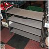 Image 1 : FABRIC TAUPE AND METAL SHOE RACK