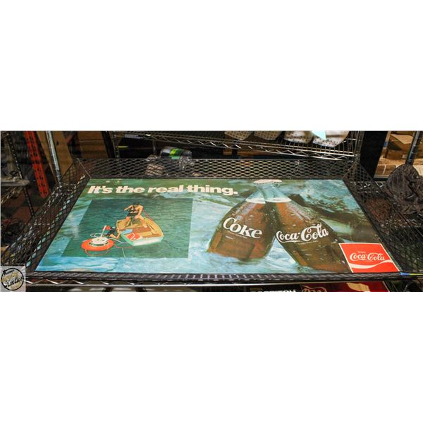 39" X 24" VINTAGE COCA-COLA COLLECTOR PICTURE