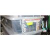 Image 1 : STORAGE TOTE FILLED W/ASSORTED COLLECTION OF DVDS