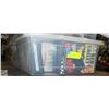 Image 1 : STORAGE TOTE FILLED W/ASSORTED COLLECTION OF DVDS