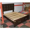Image 1 : QUEEN BED W/HEADBOARD+2 UNDER DRAWERS