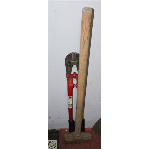 MASTERCRAFT 36" 10LB SLEDGE HAMMER & BOLT CUTTTER