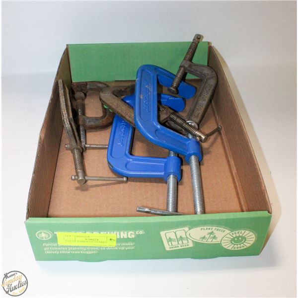 LOT OF VARIOUS C-CLAMPS