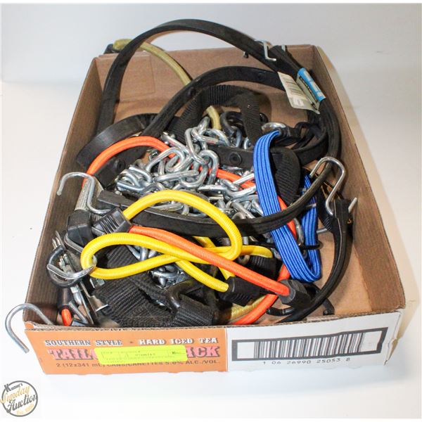 LOT OF VARIOUS STRAPS AND CHAINS
