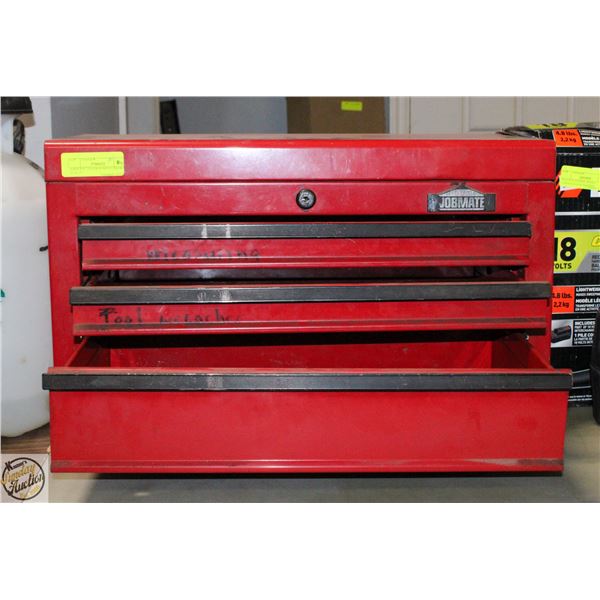 JOBMATE TOOLBOX RED 3 DRAWER 22"X 13"