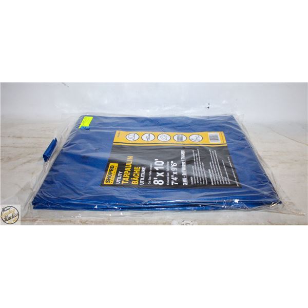 SHOPRO 8FT X 10FT UTILITY TARP - BLUE