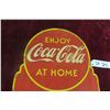 Image 2 : Coca Cola 25c Carton 2 Sided Metal Sign 18"x11"