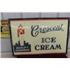 Image 6 : Cresent Ice Cream Porcelain Sign 2 Sided 30"x30"