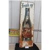 Image 1 : 7UP Bottle Metal Embossed Sign with Bottle Girl 16 1/2 x53"