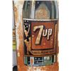 Image 4 : 7UP Bottle Metal Embossed Sign with Bottle Girl 16 1/2 x53"