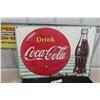Image 1 : Coca Cola Metal Sign Embossed 27 1/2"x 19 1/2" -1956