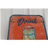 Image 4 : Sun Crest- Metal Embossed Sign 17"x53" 1956 Bottle Sign 