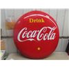 Image 1 : Drink Coca Cola Porcelain Button Sign 48"