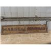 Image 1 : Massey Harris Metal Sign with Wood Frame 73"x14"