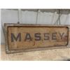 Image 2 : Massey Harris Metal Sign with Wood Frame 73"x14"
