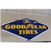 Image 1 : Good Year Tire Sign Porcelain 2 Sided 22"x40"
