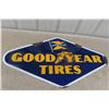Image 9 : Good Year Tire Sign Porcelain 2 Sided 22"x40"