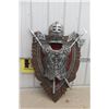 Image 1 : Knight Midevil Display 43"x32" Armor on Shield Backboard 