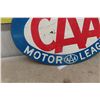 Image 10 : Manitoba CAA Motor League Oval Metal 2 Sides Sign 27"x19"