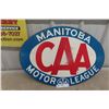 Image 1 : Manitoba CAA Motor League Oval Metal 2 Sides Sign 27"x19"