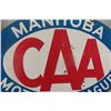 Image 3 : Manitoba CAA Motor League Oval Metal 2 Sides Sign 27"x19"