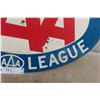 Image 6 : Manitoba CAA Motor League Oval Metal 2 Sides Sign 27"x19"