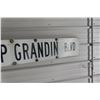 Image 3 : Bishop Grandin BLVD Metal Sign 9"x60"