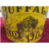 Image 2 : Buffalo Solid Oil Can, Prairie City Oil - No Lid 4 1/2"h x5 1/2" Diameter
