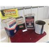 Image 7 : 4 Oil Cans - Gulf Tran Oil 2 Gallon, BA 1 Gallon