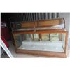 Image 1 : Oak Frame Display Store Case 75"x28"x52"