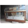 Image 1 : Oak Framed Display Store Case 71"x27"x52"