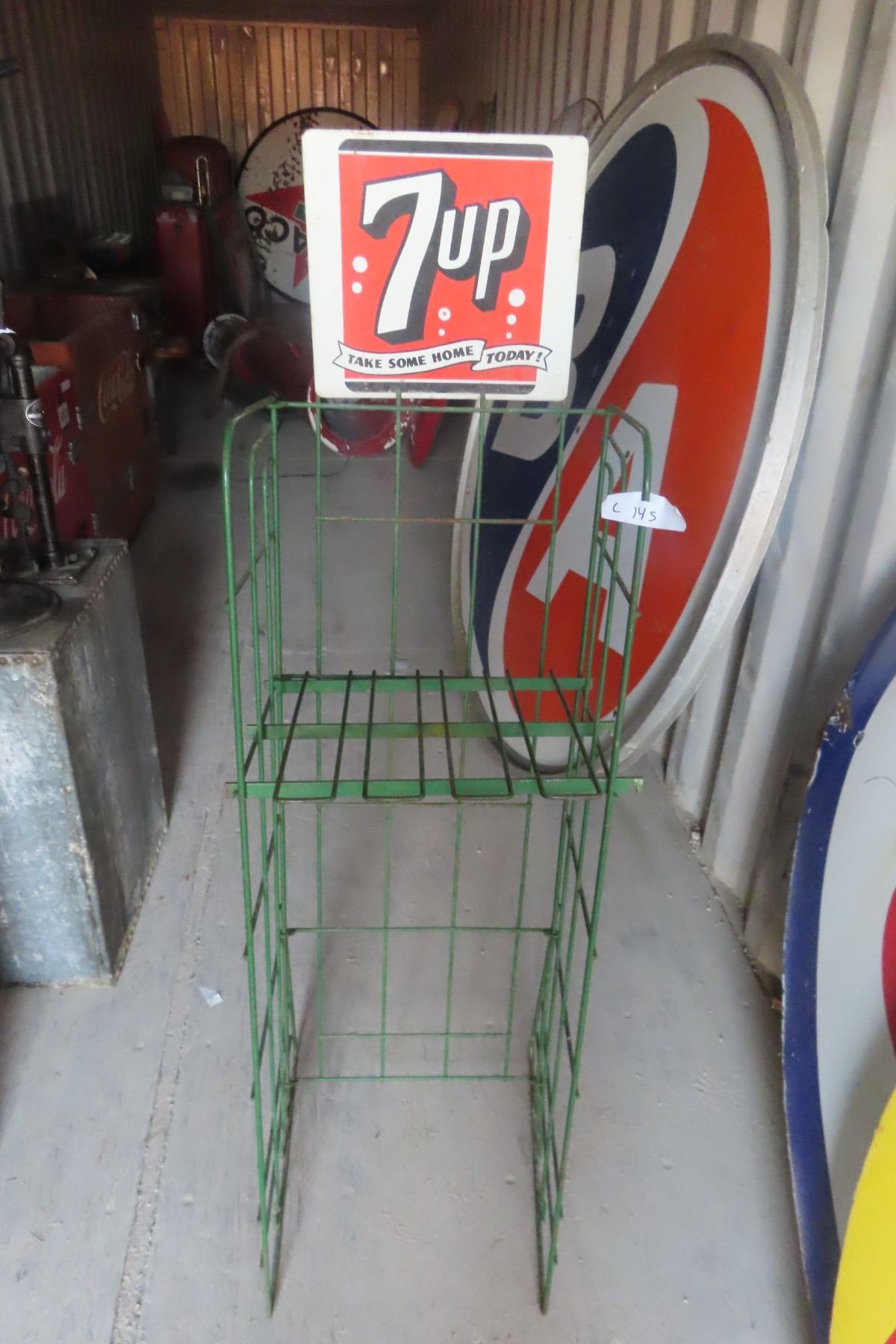 Wire Rack Topper Sign 7up Rack with Topper Sign (Sign Size) 12'' x 12''