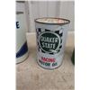 Image 4 : (4) Oil Quart Cans. (2) with Product. Texaco, Quaker State, Castrol. 