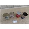 Image 6 : (4) Oil Quart Cans. (2) with Product. Anglo, Chryco, Shell, Husky. 