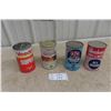 Image 1 : (4) Quart Oil Cans. (2) with Product. Veedol, Varcon, STP, 