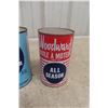 Image 5 : (4) Quart Oil Cans. (2) with Product. Veedol, Varcon, STP, 