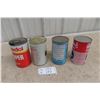 Image 7 : (4) Quart Oil Cans. (2) with Product. Veedol, Varcon, STP, 