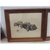Image 2 : (2) Wood Framed Road & Track Pictures 19 1/2'' x 24'' 